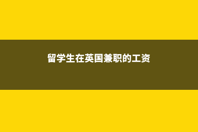 英国留学生做兼职时都有多少收入(留学生在英国兼职的工资)