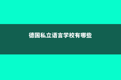 德国私立语言学校(德国私立语言学校有哪些)