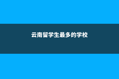 云南英国留学有哪些条件(云南留学生最多的学校)