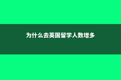 去英国留学为啥要读预科(为什么去英国留学人数增多)