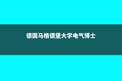 德国马格德堡大学排名(德国马格德堡大学电气博士)