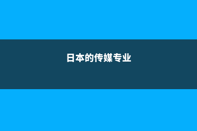 传媒专业日本出愿(日本的传媒专业)