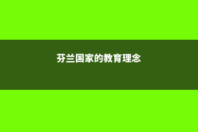 芬兰国家的教育体系介绍(芬兰国家的教育理念)