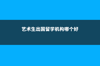 艺术生出国留学澳洲(艺术生出国留学机构哪个好)