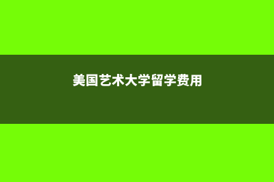美国艺术留学大学费用多少(美国艺术大学留学费用)