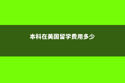 本科在美国留学费用(本科在美国留学费用多少)