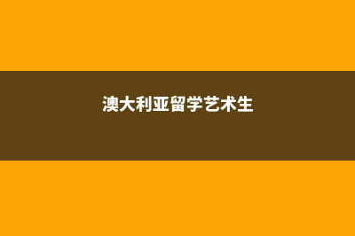 艺术生留学澳洲价格(澳大利亚留学艺术生)