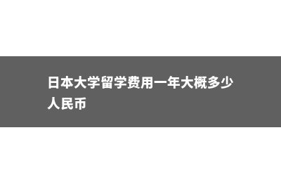 日本大学留学费用清单(日本大学留学费用一年大概多少人民币)