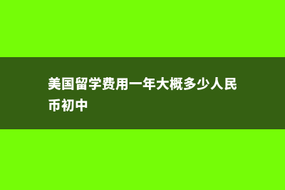 美国留学初二费用(美国留学费用一年大概多少人民币初中)