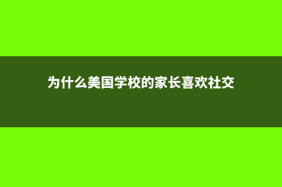 为什么美国学校看重实习(为什么美国学校的家长喜欢社交)
