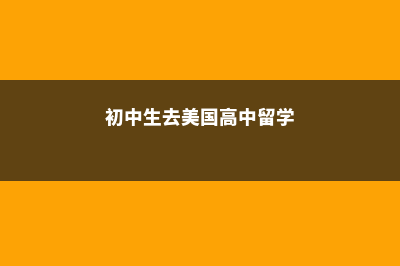 初中开始到美国留学的费用(初中生去美国高中留学)