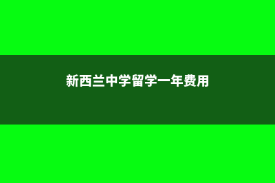 留学新西兰中学费用(新西兰中学留学一年费用)