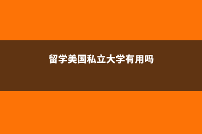 留学美国私立大学的费用(留学美国私立大学有用吗)