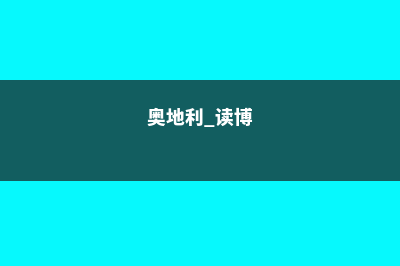 奥地利申请博士攻略(奥地利 读博)