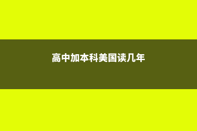 高中加本科美国留学费用(高中加本科美国读几年)