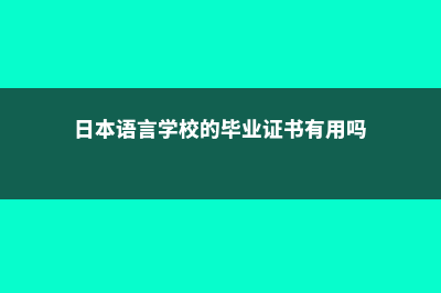 日本语言学校的分班制度(日本语言学校的毕业证书有用吗)