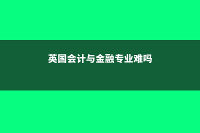 英国会计与金融专业院校top20(英国会计与金融专业难吗)