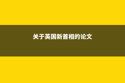 关于英国新首相身世(关于英国新首相的论文)