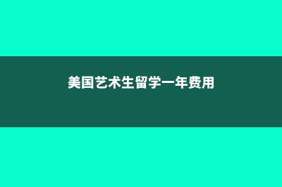 美国艺术生留学有哪些院校(美国艺术生留学一年费用)