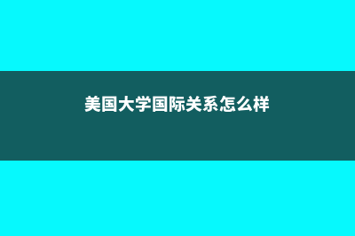 美国大学国际关系专业如何申请？(美国大学国际关系怎么样)