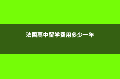 法国国际高中留学申请费用(法国高中留学费用多少一年)