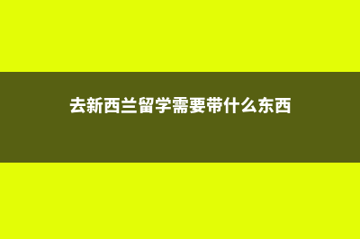 去新西兰留学需要注意什么(去新西兰留学需要带什么东西)