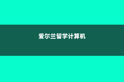 爱尔兰留学计算机硕士费用(爱尔兰留学计算机)