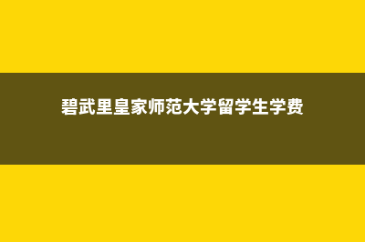 碧武里皇家师范大学申请难度(碧武里皇家师范大学留学生学费)