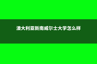 澳大利亚新南威尔士大学预科留学奖学金多少钱(澳大利亚新南威尔士大学怎么样)