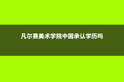 凡尔赛美术学院硕士毕业薪资(凡尔赛美术学院中国承认学历吗)