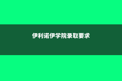 伊利诺伊学院CUG排名情况及分析(伊利诺伊学院录取要求)