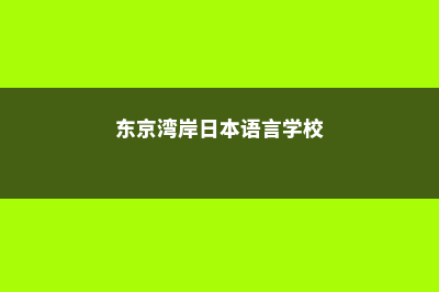 东京湾岸日本语学校机械专业研究生(东京湾岸日本语言学校)