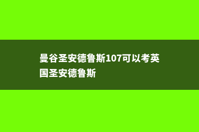 曼谷圣安德鲁斯国际学校金融专业好吗(曼谷圣安德鲁斯107可以考英国圣安德鲁斯)