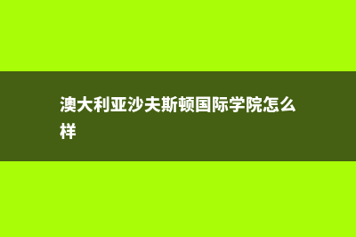 澳大利亚沙夫斯顿国际学院商科PHD专业(澳大利亚沙夫斯顿国际学院怎么样)