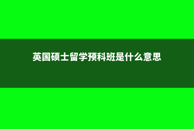 英国硕士留学预科费用(英国硕士留学预科班是什么意思)