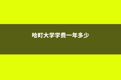 哈町大学专业排名(哈町大学学费一年多少)