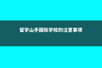 留学山手国际学校的注意事项