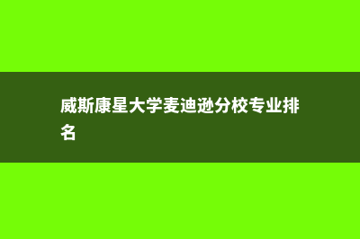 威斯康星大学麦迪逊分校CUG排名情况及分析(威斯康星大学麦迪逊分校专业排名)