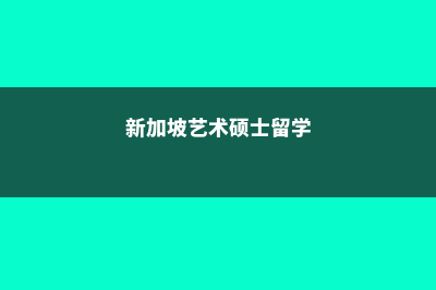 艺术留学新加坡中学费用(新加坡艺术硕士留学)