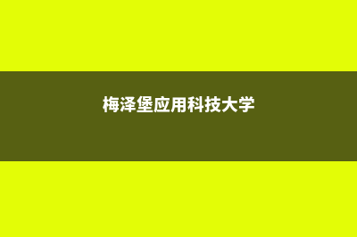 留学梅泽堡应用技术大学的注意事项(梅泽堡应用科技大学)