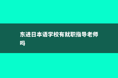 东进日本语学校开设学院有哪些(东进日本语学校有就职指导老师吗)